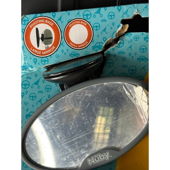 NWT Nuby Double Backseat Baby View Mirror for Car Set of 2 Mirrors - Picture 4 of 6